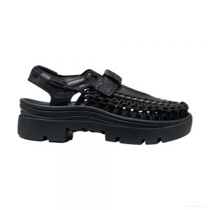 KEEN All Gender UNEEK PLT MARY JANE (BLACK SMOOTH LEA)