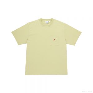 Gramicci UNISEX ONE POINT TEE (LIME)