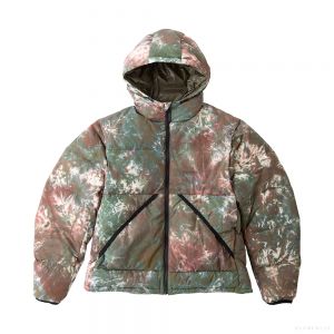 Gramicci UNISEX DOWN PUFFER HOODED JACKET TIE DYE