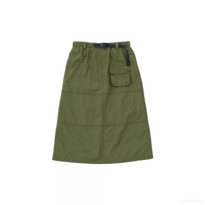 Gramicci WOMEN'S NYLON UTILITY SKIRT (OLIVE)