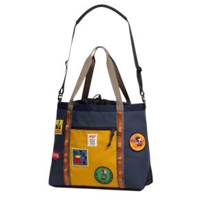 TOPO DESIGNS X TSPTR MOUNTAIN UTILITY TOTE POND BLUE/MUSTARD