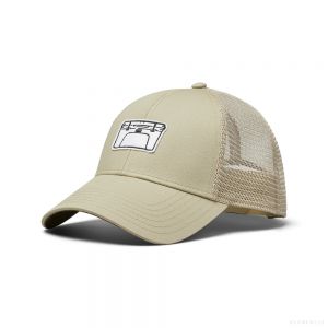 YETI TUNDRA BADGE LOW PRO TRUCKER HAT KHAKI