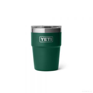 YETI RAMBLER 16 OZ STACKABLE CUP WITH MAGSLIDER LID BLACK FOREST GREEN