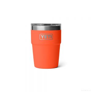 YETI RAMBLER 16 OZ STACKABLE CUP WITH MAGSLIDER LID PAPAYA
