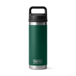 YETI RAMBLER 18 OZ BOTTLE CHUG BLACK FOREST GREEN