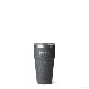 YETI RAMBLER 20 OZ STACKABLE CUP WITH MAGSLIDER LID BLACK STONE