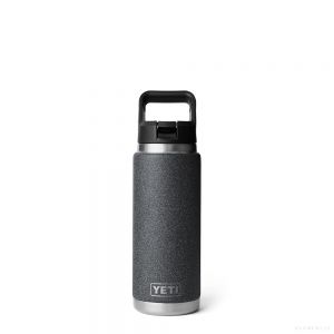 YETI RAMBLER 26 OZ BOTTLE WITH STRAW BLACK STONE