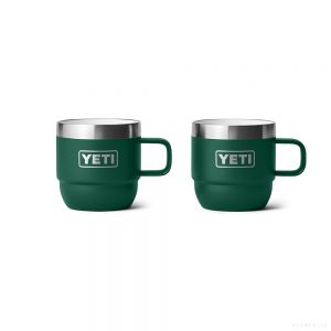 YETI RAMBLER 6 OZ ESPRESSO MUG 2PK BLACK FOREST GREEN
