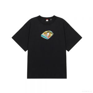 NANGA Men's ECO HYBRID TEE(DOG PT) (BLACK)