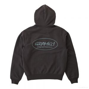 Gramicci UNISEX ORIGINAL FREEDOM ZIP HOODED SWEATSHIRT DEEP BROWN