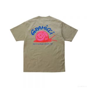 Gramicci UNISEX SNAIL TEE KHAKI 