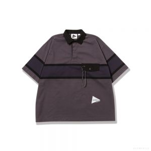 Gramicci UNISEX TECH RUGBY SHIRT CHARCOAL