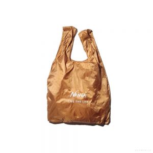 NANGA POCKETABLE ECO BAG (LIVE THE LIFE) (GOLD) #F