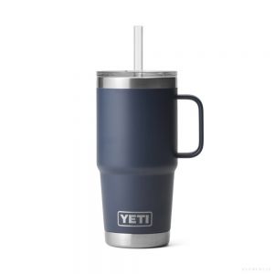 YETI RAMBLER 25 OZ MUG WITH STRAW LID NAVY