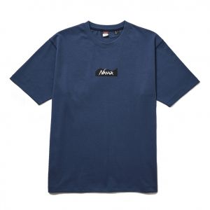 NANGA Men's ECO HYBRID MT LOGO TEE (NAVY)