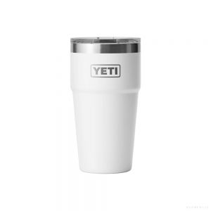  YETI RAMBLER 20 OZ STACKABLE CUP WITH MAGSLIDER LID WHITE