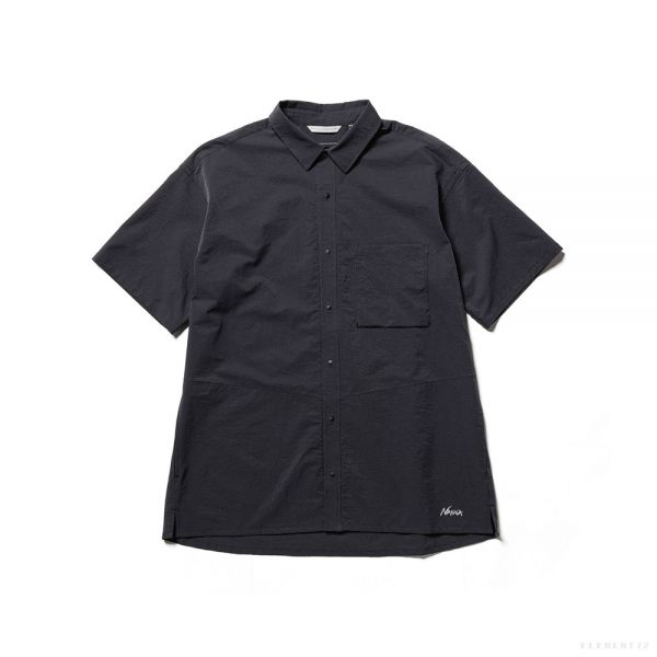 ナンガ NANGA DotAir COMFY S/S SHIRT BLK/M NANGA Men's DOTAIR® COMFY S/S SHIRT (BLACK)