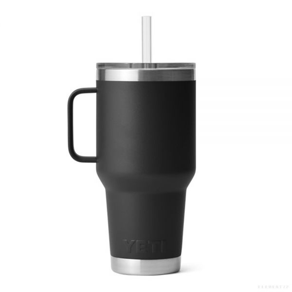 最終値下げ YETI RAMBLER 35 OZ MUG WITH STRAW LID BLACK バーベキュー・調理用品
