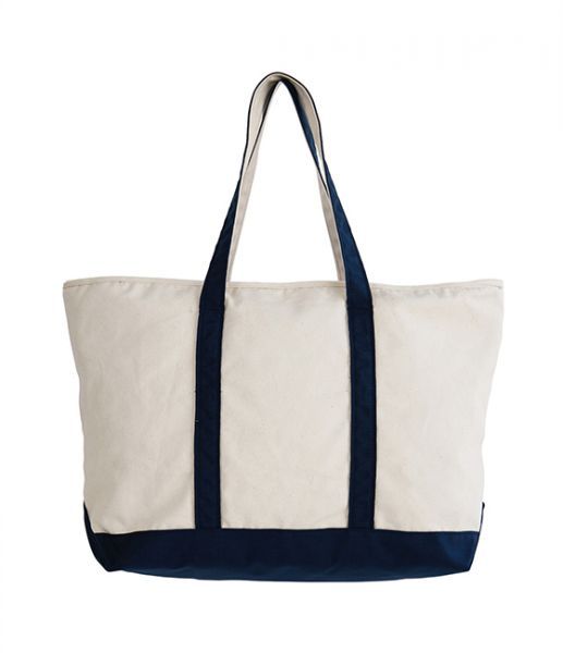 Navy canvas tote store