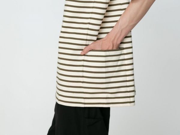 Snow Peak HEAVY COTTON BORDER T-SHIRT (GREEN BD)