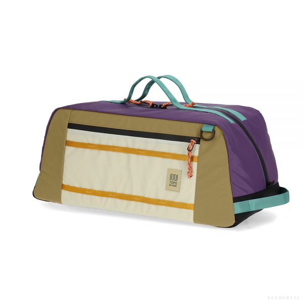Topo Designs MOUNTAIN DUFFEL LOGANBERRY BONE WHITE