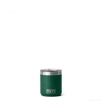 YETI RAMBLER 10 OZ LOWBALL 2.0 WITH MAGSLIDER LID BLACK FOREST GREEN
