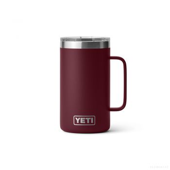 YETI RAMBLER 24 OZ MUG WITH MAGSLIDER LID WILD VINE RED