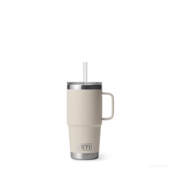 YETI RAMBLER 25 OZ MUG WITH STRAW LID CAPE TAUPE