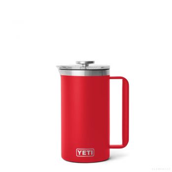 YETI RAMBLER 34 OZ TUMBLER FRENCH PRESS RESCUE RED