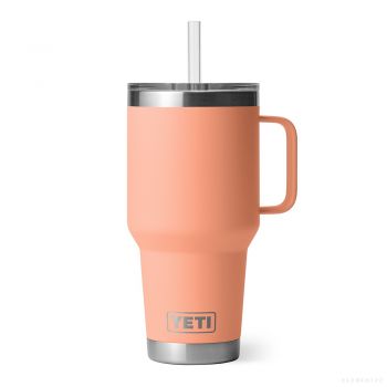 YETI RAMBLER 35 OZ MUG WITH STRAW LID LOWCOUNTRY PEACH