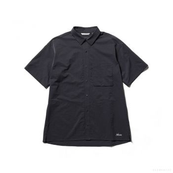 NANGA Men's DOTAIR® COMFY S/S SHIRT (BLACK)