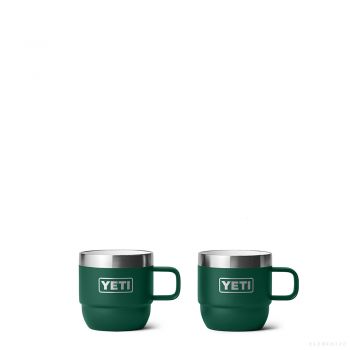 YETI RAMBLER 6 OZ ESPRESSO MUG 2PK BLACK FOREST GREEN