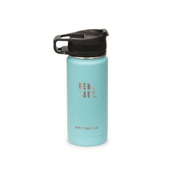 Earthwell 16 Oz VACUUM BOTTLE AQUA BLUE - ROASTER LOOP CAP