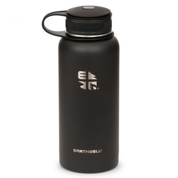 Earthwell 32 oz  VACUUM BOTTLE VOLCANIC BLACK - KEWLER OPENER CAP