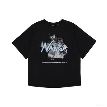 NANGA ECO HYBRID ECHO TEE (BLACK) #F