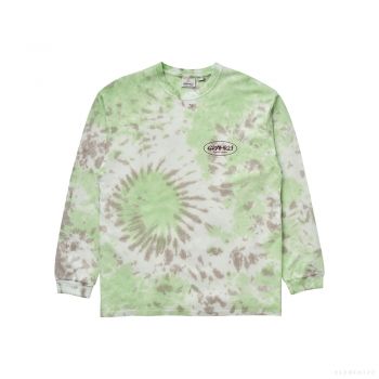 Gramicci UNISEX GRAMICCI OVAL L/S TEE GREEN TIE DYE