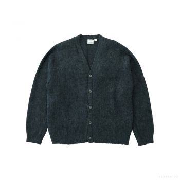 Gramicci UNISEX MOHAIR CARDIGAN CHARCOAL