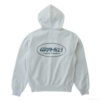 Gramicci UNISEX ORIGINAL FREEDOM ZIP HOODED SWEATSHIRT HEATHER ASH