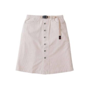 Gramicci WOMEN'S BUTTONED DOWN MIDI SKIRT BONE