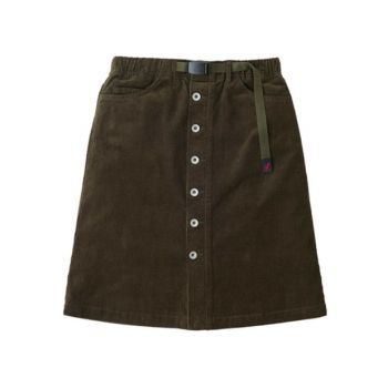 Gramicci WOMEN'S BUTTONED DOWN MIDI SKIRT OLIVE