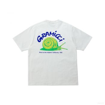 Gramicci UNISEX SNAIL TEE WHITE