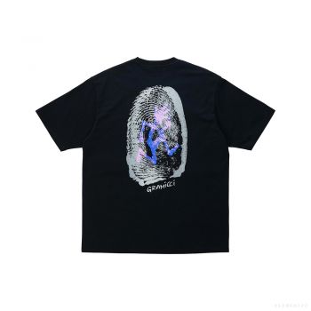  Gramicci UNISEX THUMBPRINT TEE VINTAGE BLACK