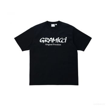 Gramicci UNISEX ORIGINAL FREEDOM LOGO TEE BLACK
