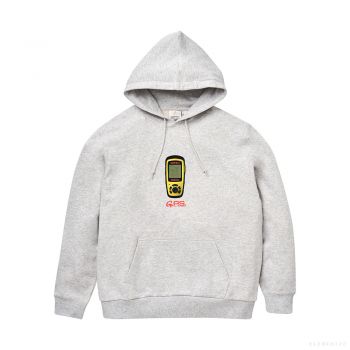 Gramicci UNISEX GPS HOODED SWEATSHIRT GREY HEATHER 