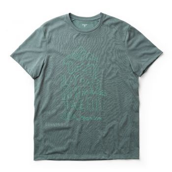 Houdini M'S BIG UP MESSAGE TEE STORM GREEN