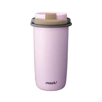 Mosh! LATTE STAINLESS STRAW TUMBLER 480 ML PEACH