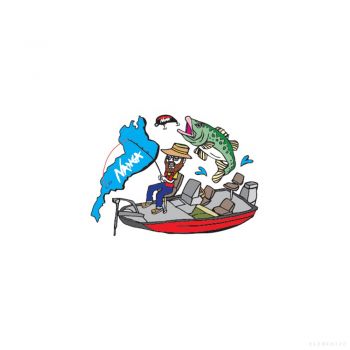 NANGA×USHIODA HIROAKI STICKER (FISHING) #F