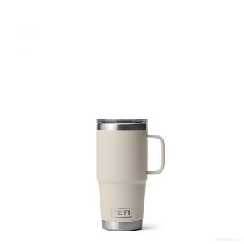  YETI RAMBLER 20 OZ TRAVEL MUG WITH STRONGHOLD LID CAPE TAUPE