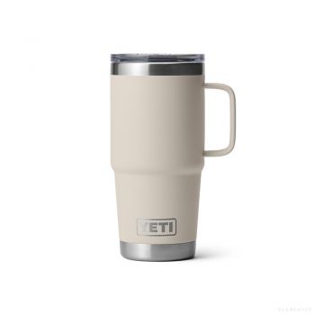  YETI RAMBLER 20 OZ TRAVEL MUG WITH STRONGHOLD LID CAPE TAUPE