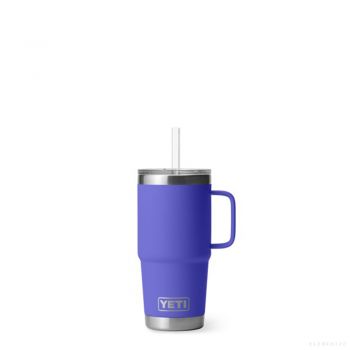 YETI RAMBLER 25 OZ MUG WITH STRAW LID ULTRAMARINE VIOLET